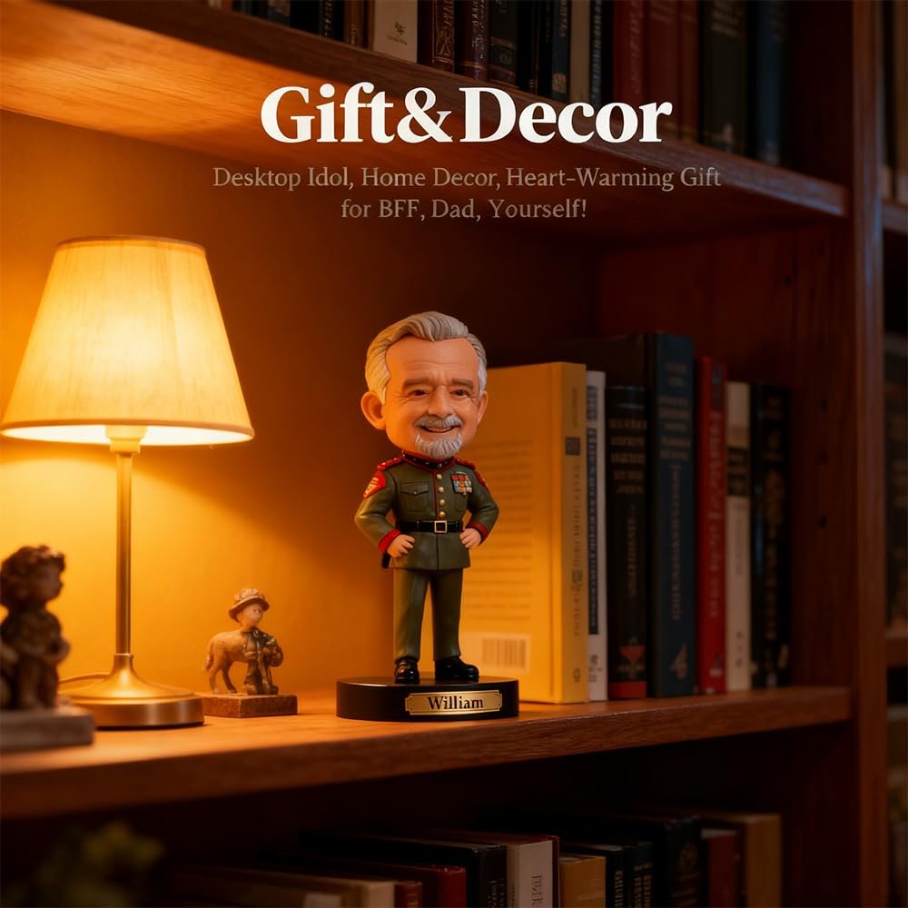 Custom Bobblehead from Photo - Personalized 1:1 Face Replica Shaking Head Doll - Image 3