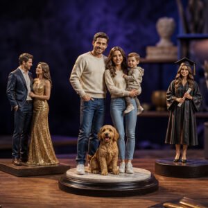 Custom Multi-character Miniature Figurine 6-10cm | Personalized Family Photo to Figurines Handicraft statue