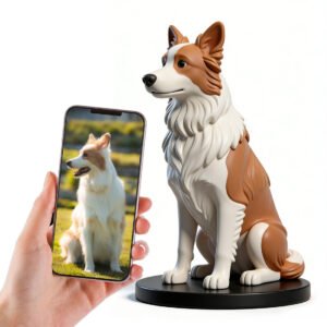 Custom Pet Figurine from Photo - Handcrafted 3D Dog & Cat Memorial Sculpture