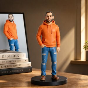 Custom Big 3D Figurine from Photo  (6-15 inch),Personalized Single Character 3D Printed Hand-Painted Memory Figurine